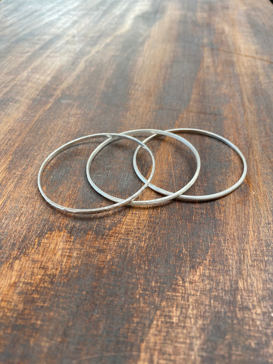 Single Sterling Silver Bangle