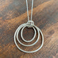 Organic Shaped Three Circle Drop Pendant