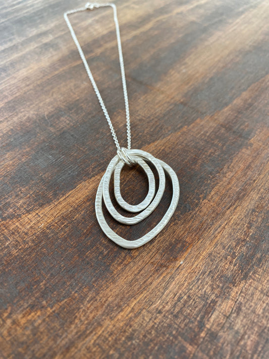 Organically Shaped Three Circle Pendant