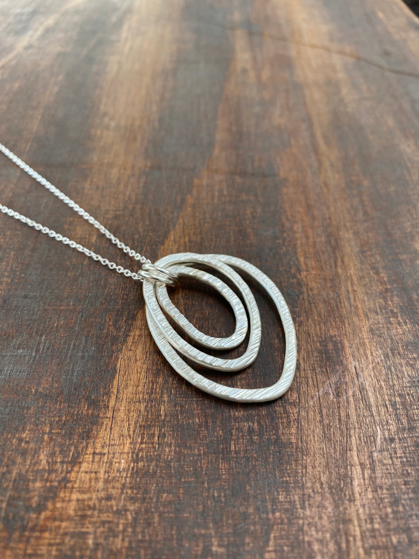 Organically Shaped Three Circle Pendant