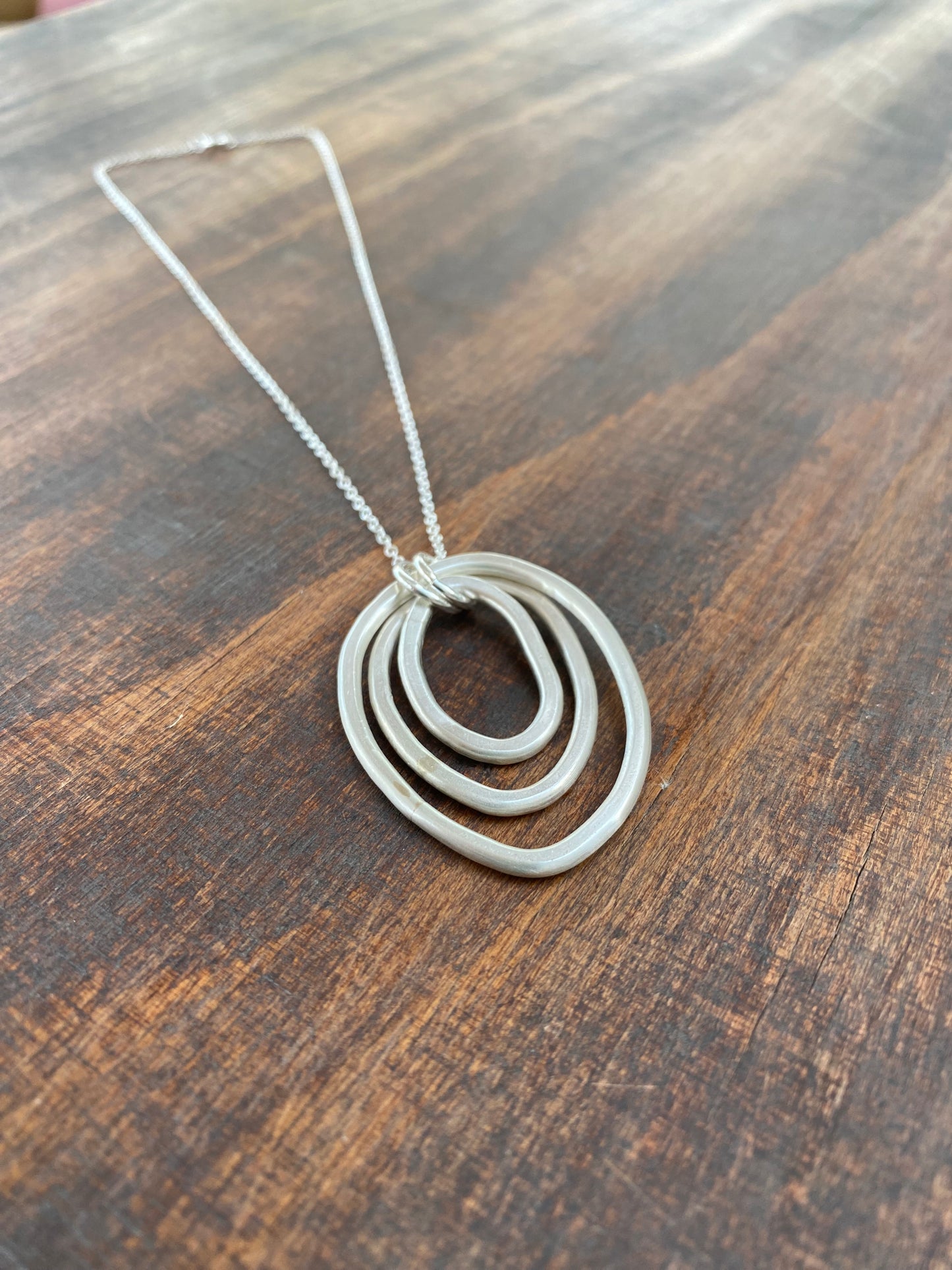 Organically Shaped Three Circle Pendant