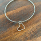 Silver Bangle with Heart