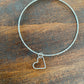 Silver Bangle with Heart