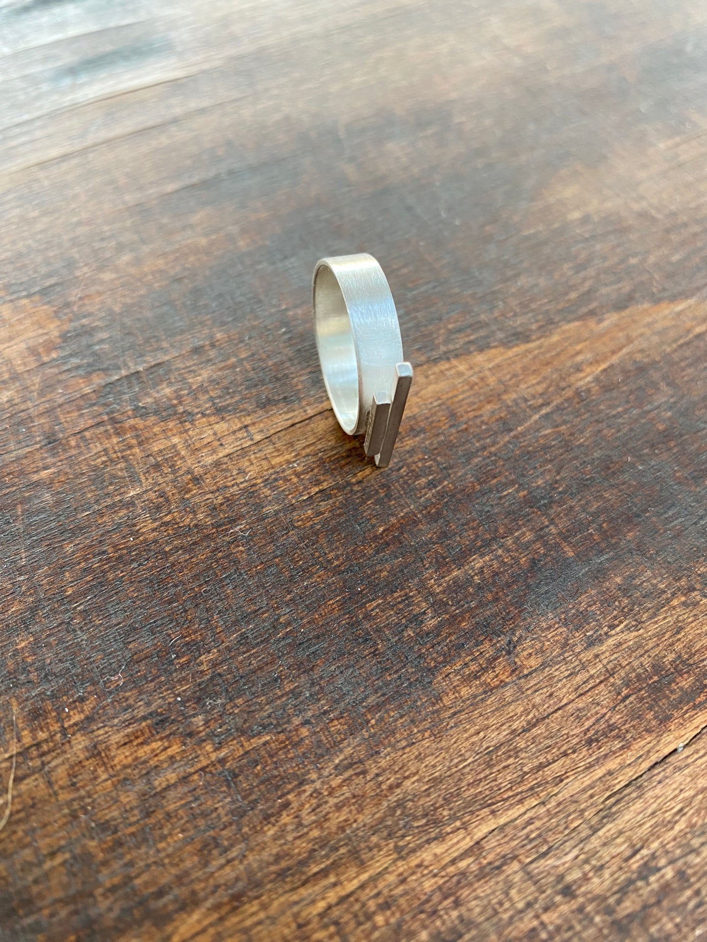 Art Deco Styled Two Bar Ring