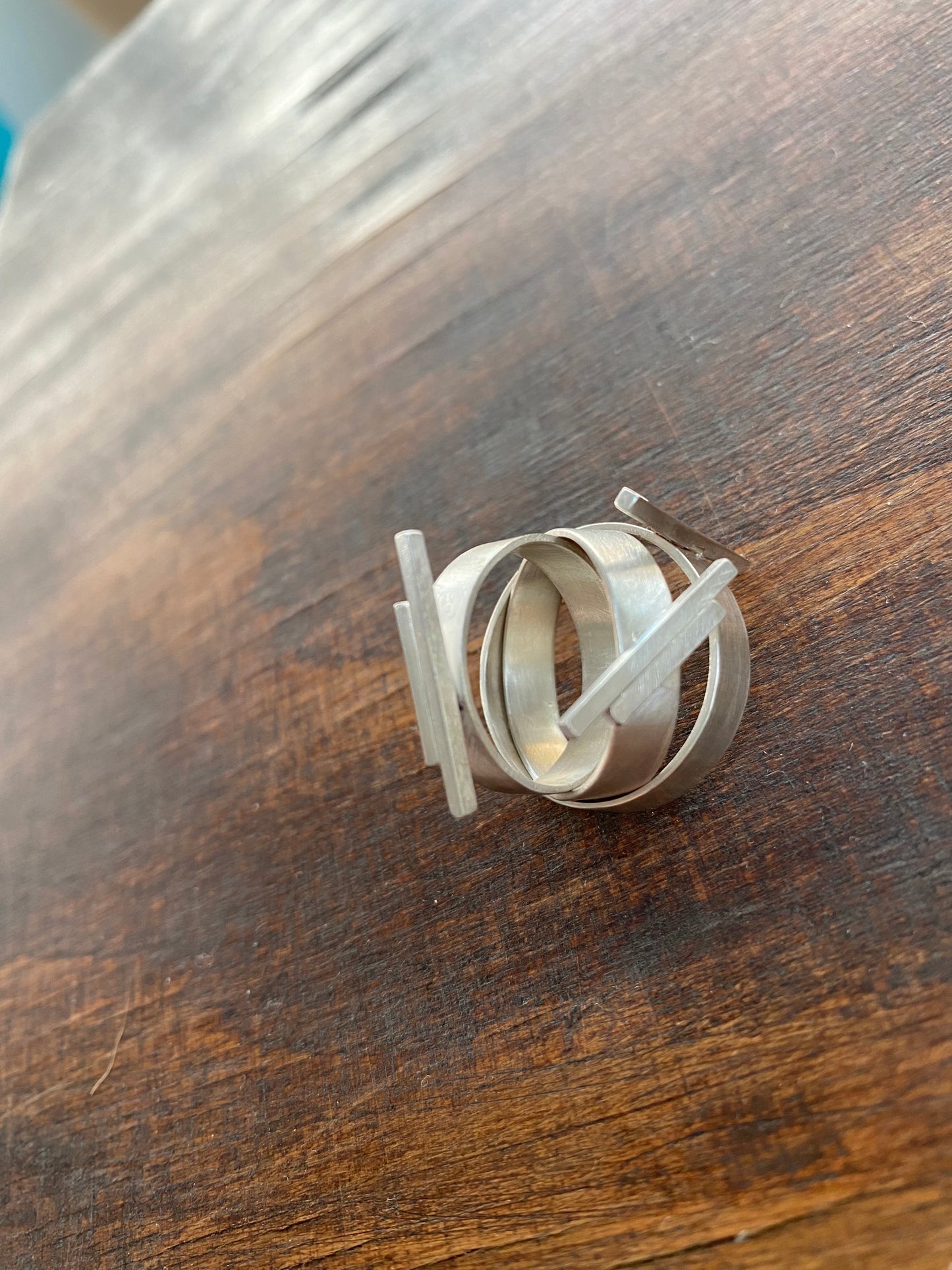 Art Deco Styled Two Bar Ring